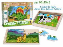 Puzzle colorati in legno