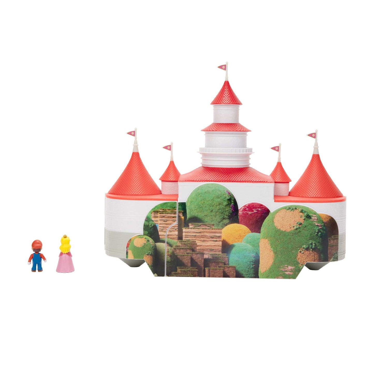 Super Mario Movie Deluxe playset castello di Peach con personaggi 4 cm