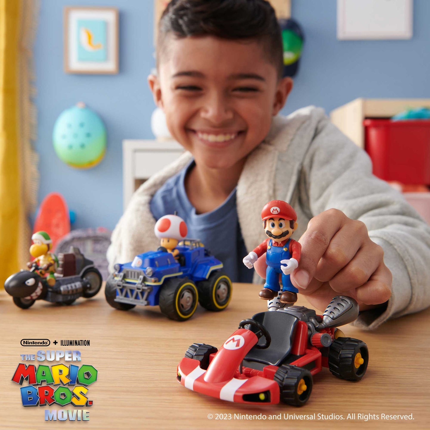 Super Mario Movie personaggi 6 cm con Kart - Toad