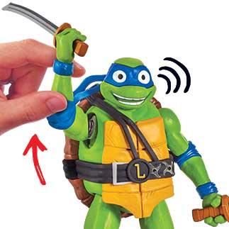 Tartarughe Ninja - Turtles Action Figure Deluxe Ninja Shouts Leonardo