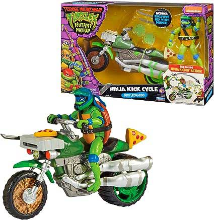 Tartarughe Ninja - Turtles Veicoli Con Personaggio Drive 'N Kick Cycle Leonardo