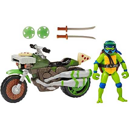 Tartarughe Ninja - Turtles Veicoli Con Personaggio Drive 'N Kick Cycle Leonardo