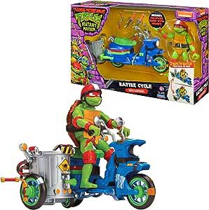 Tartarughe Ninja - Turtles Veicoli Con Personaggio Turtle Cycle Sidecar Raffaello