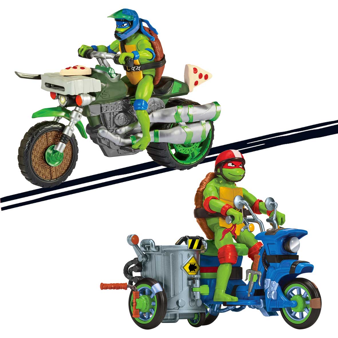 Tartarughe Ninja - Turtles Veicoli Con Personaggio Drive 'N Kick Cycle Leonardo